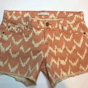 7FAM | Carlie Denim Short in Laser Ikat | Peach